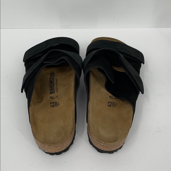 Birkenstock Uji double strap slide sandal comfort black suede shoe men 43 10